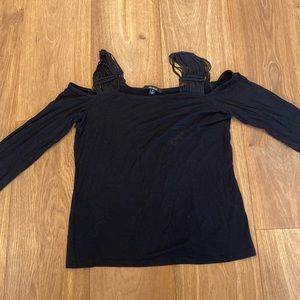 Black long sleeve t shirt lightly worn